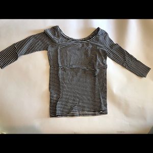 J. Crew quarter length stripe shirt